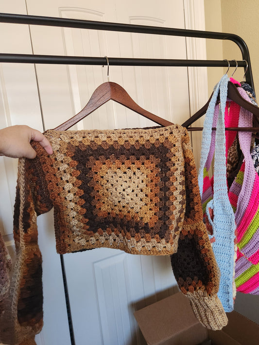Cafe Granny Square Shrug