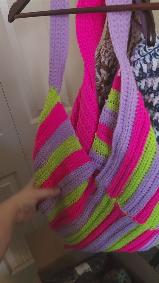 Candy Stripe Tote Bag