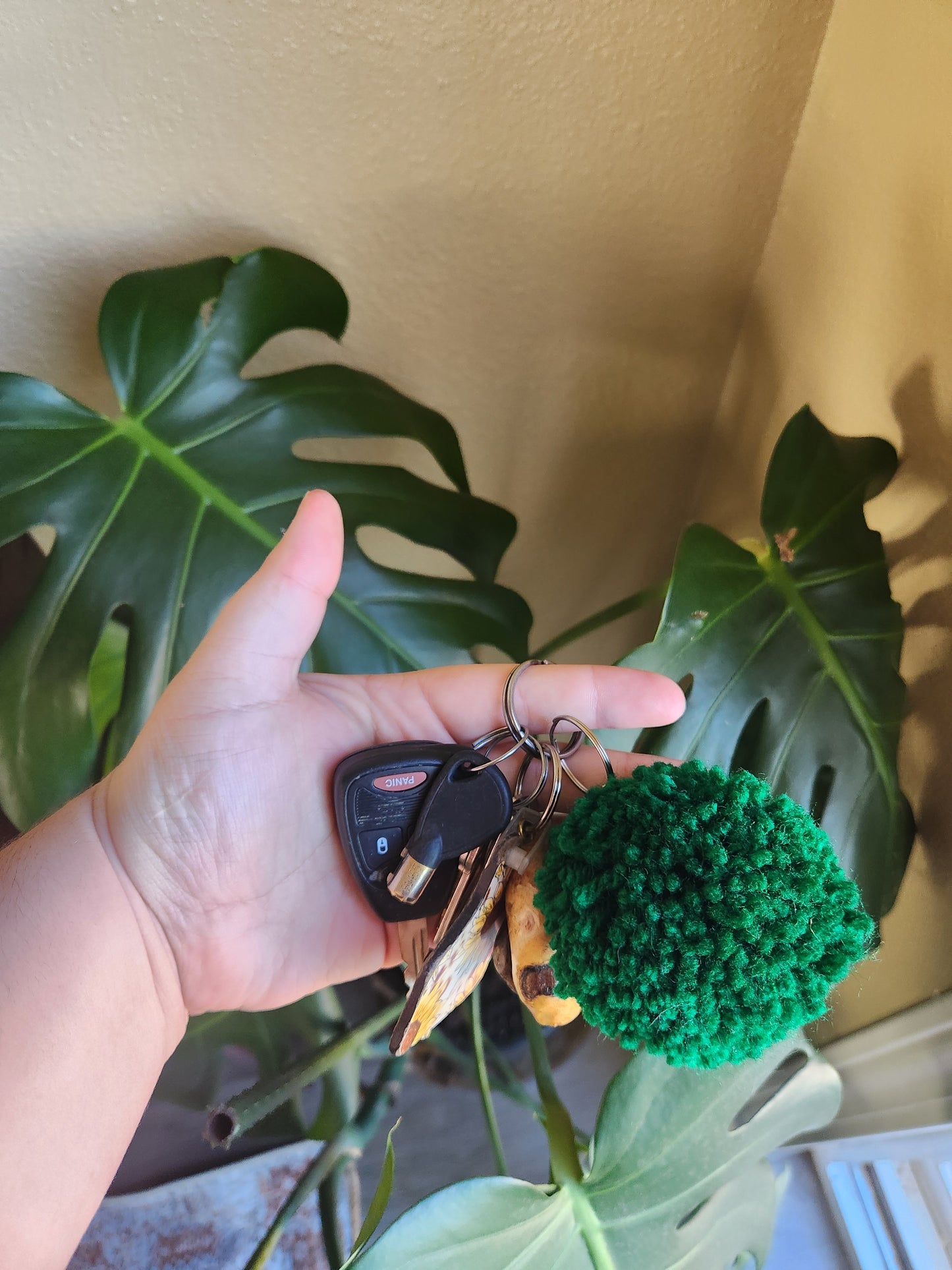 Birthstone PomPom Keychain