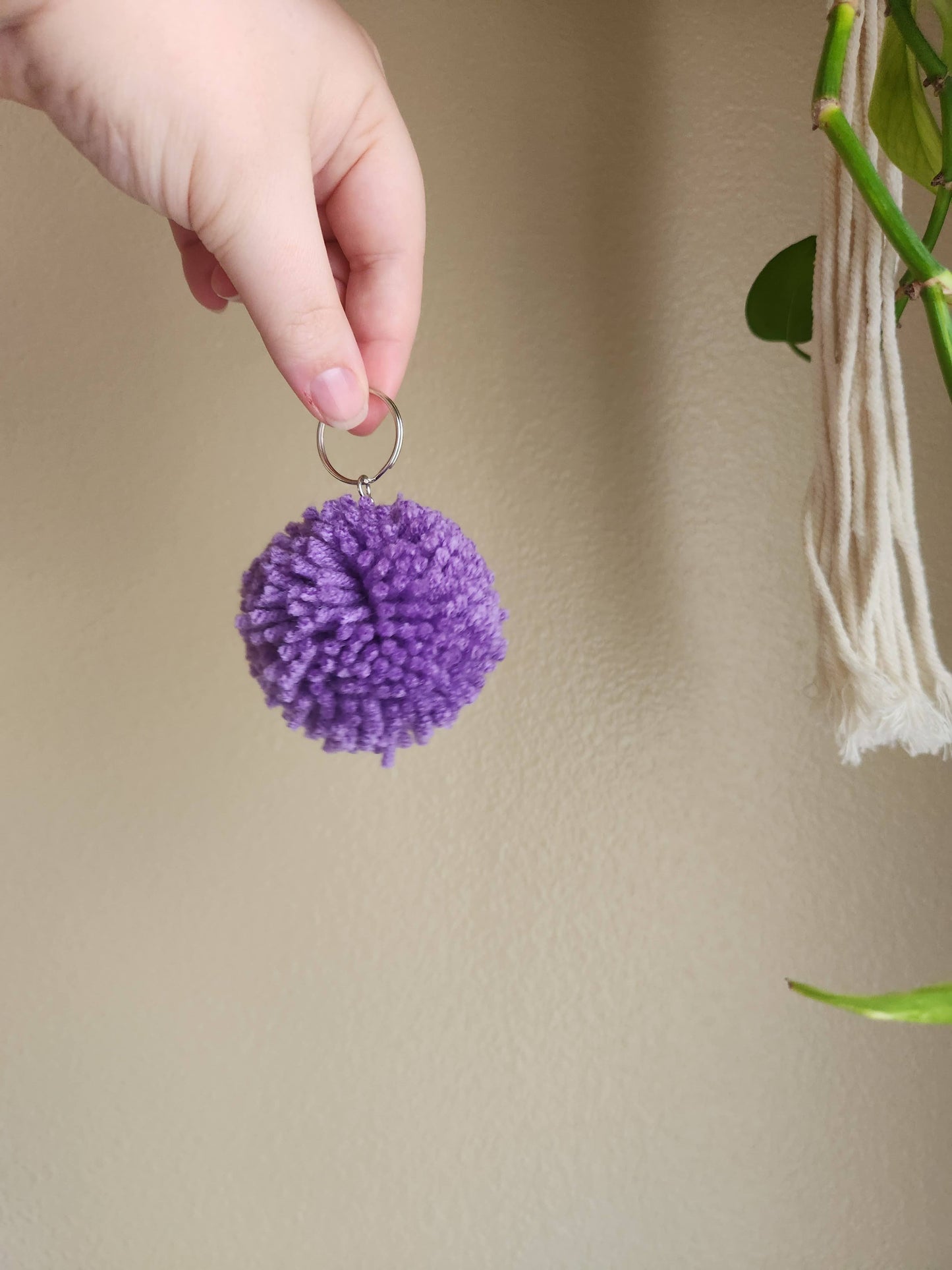 Birthstone PomPom Keychain