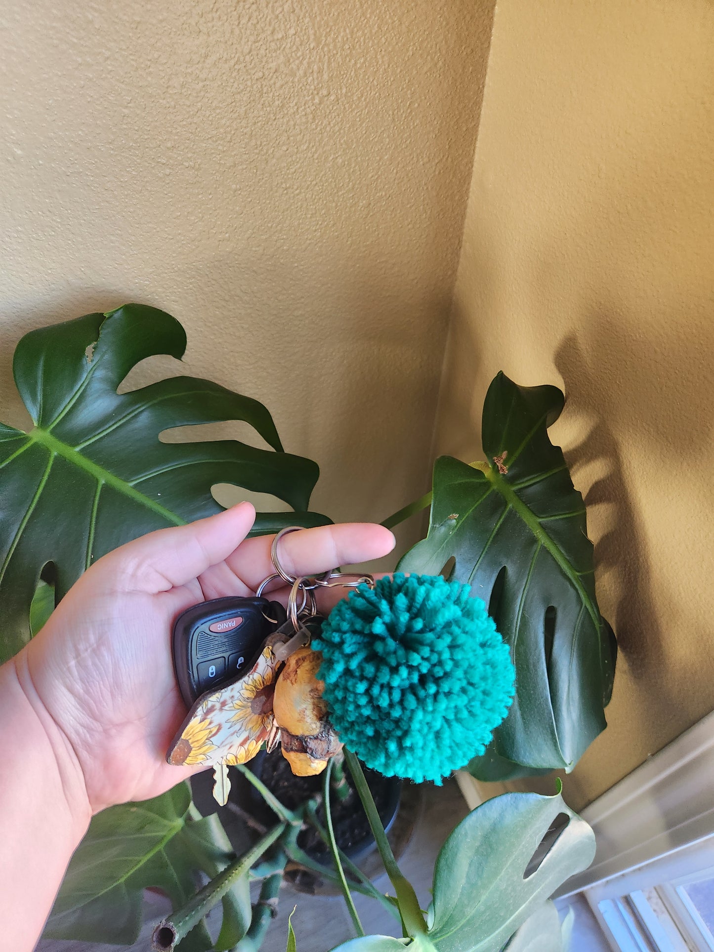 Birthstone PomPom Keychain