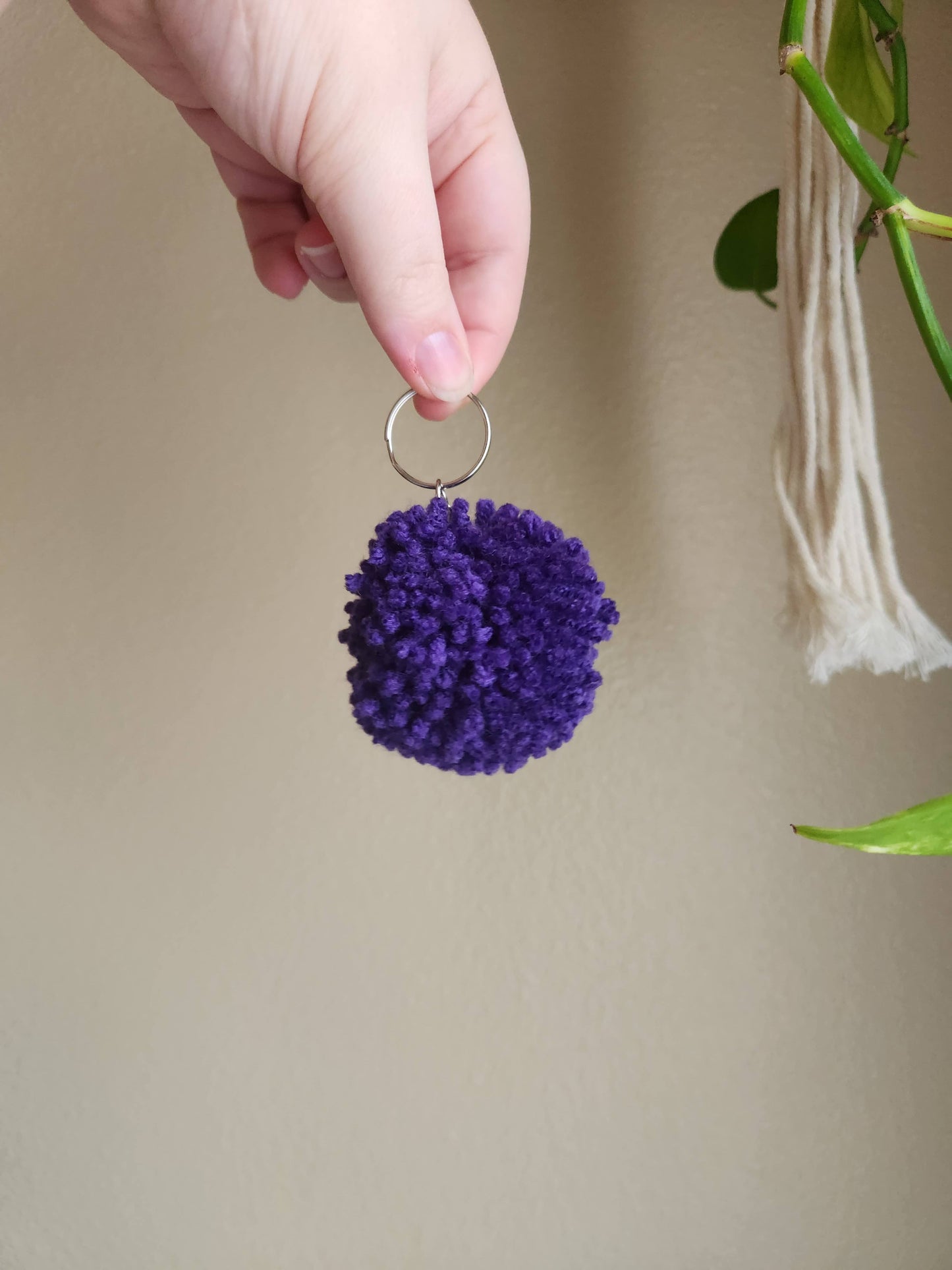 Birthstone PomPom Keychain