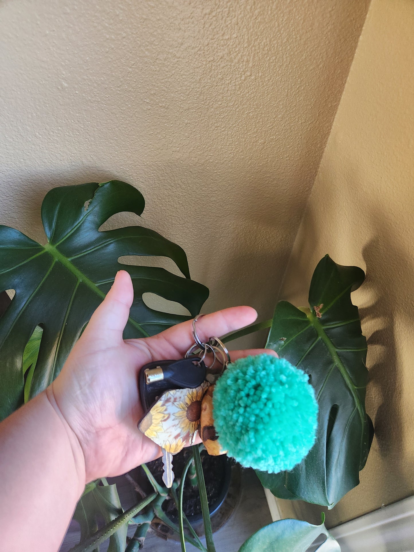 Birthstone PomPom Keychain